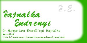 hajnalka endrenyi business card